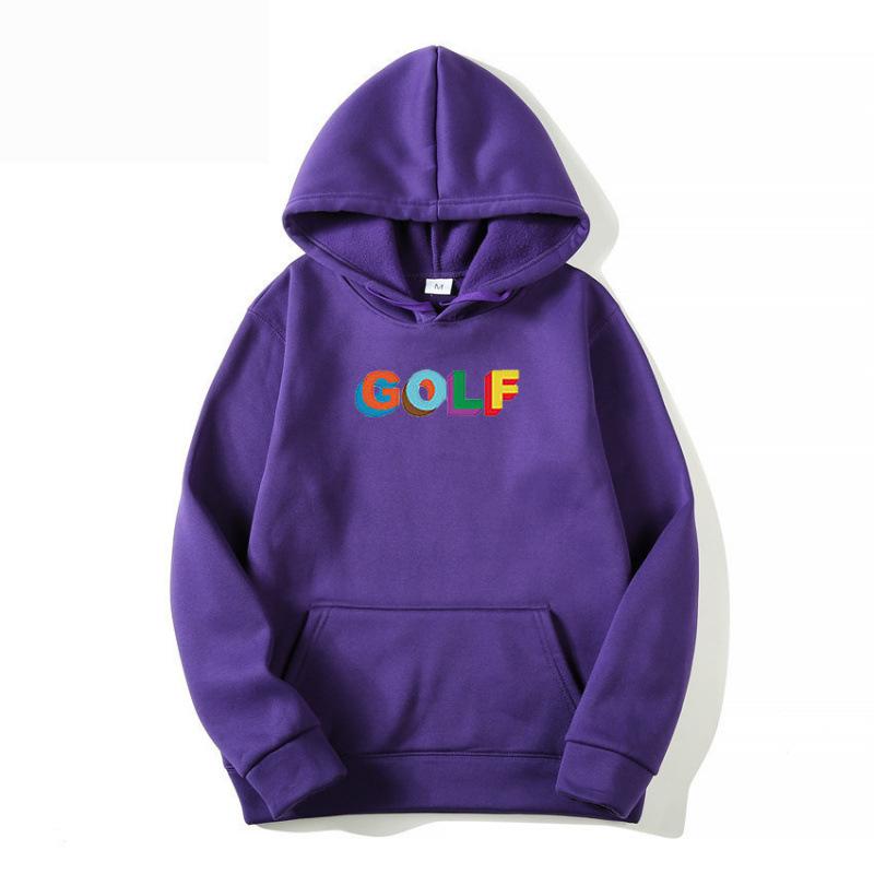 Solid color fleece hooded sweater letter print men's and women's loose sports and leisure