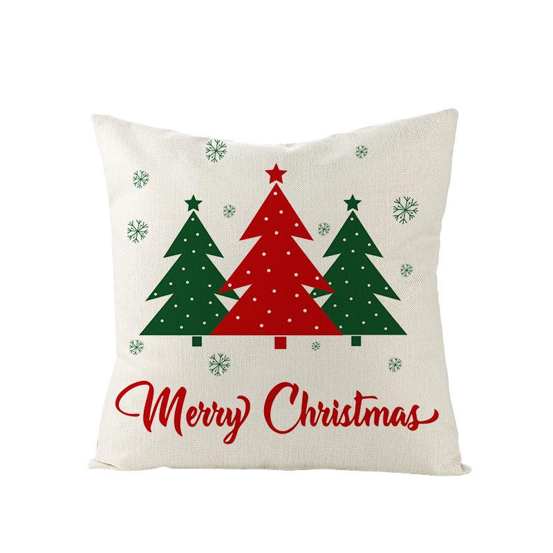 Christmas Pillow Cover for Home Holiday Sofa Bedside Decoration Linen Pillow Cushion Cover