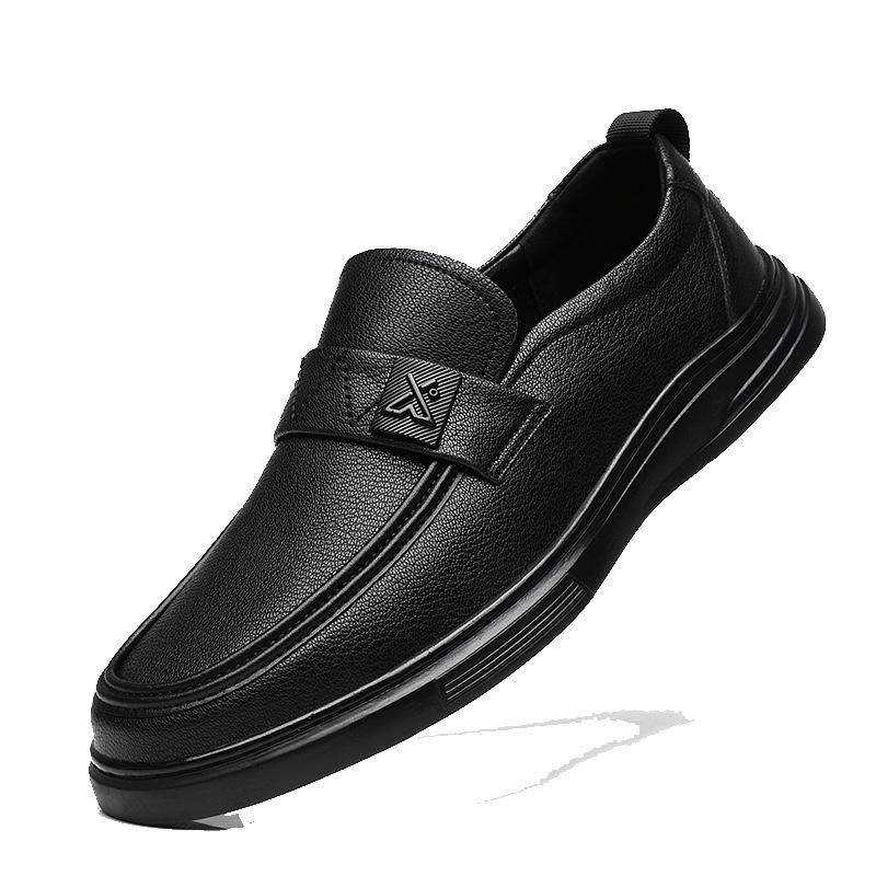 

Men s Breathable Non-Slip Leather Casual Shoes - Stylish, Deodorant, Perfect for Middle-Aged & Elderly 43 чорний
