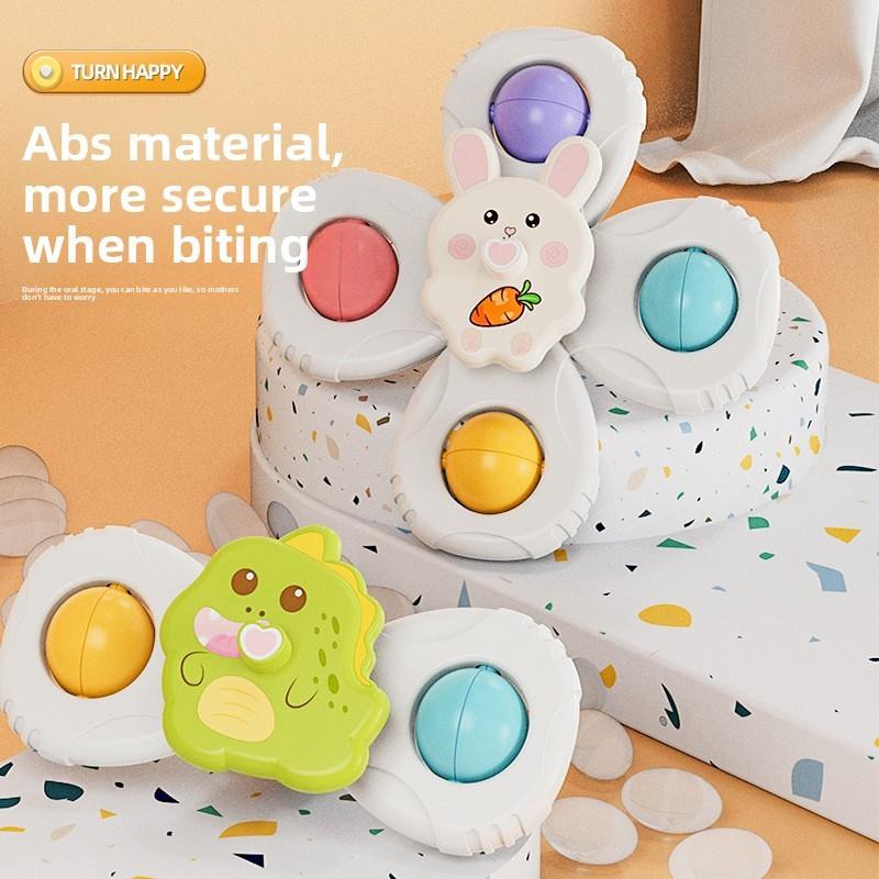 Baby Suction Cup Spinning Toy With Animal Figures For Water Play Developmental Skills