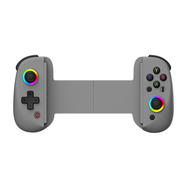 Controlador de Juego para Teléfono D8 RGB con Mango Extensible y Joystick de Efecto Hall de Seis Ejes para iOS, Android y Switch