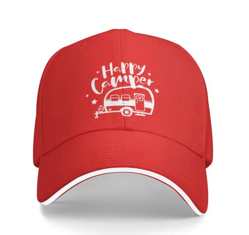 

Бейсбольная кепка Happy Camper, шляпа для папы, регулируемая хлопковая джинсовая кепка унисекс, повседневная кепка Snapback для отпуска, путешествий и путешествий One Size