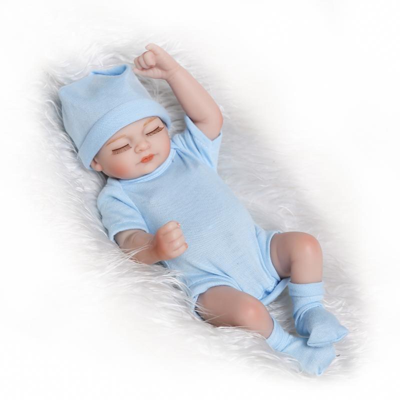 10-inch Lifelike Full Body Soft Vinyl Silicone Dolls For Girls Realistic Newborn Baby Companion