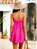 Summer Bestseller Elegant A-line Beach Dress with Thin Straps, Lace-up Design, Lightweight, Breathable, and Waist-Cinching.