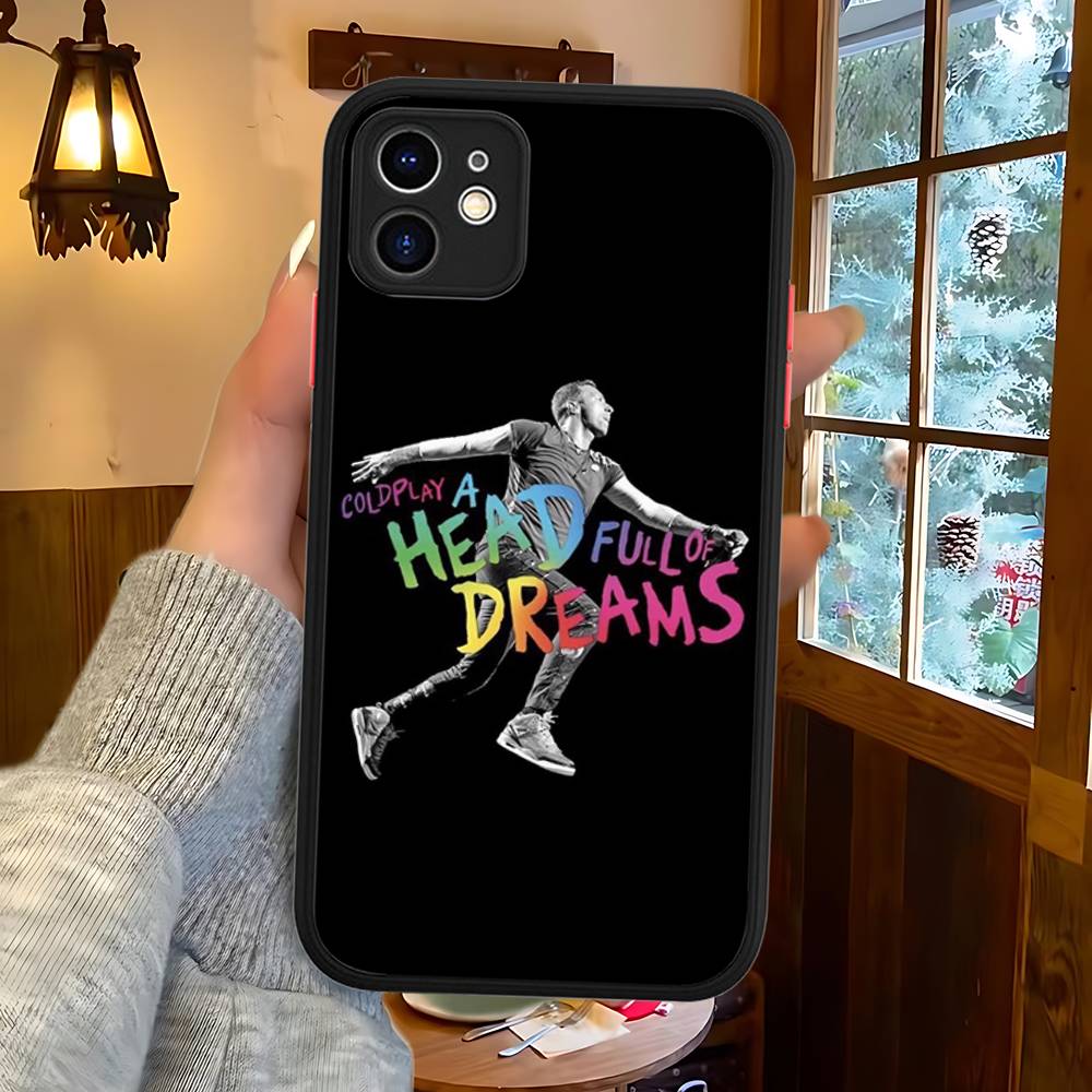 

Moon Music Coldplay Band For IPhone 11 12 13 14 15 16 Pro Max Plus Matte Translucent Phone Cover iphone X