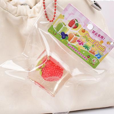 Crystal Ice Jelly Squeeze Toy TPR Soft Fruit Stress Reliever Mud Texture Fidget Sensory Toy for Party Game Relaxation Tool