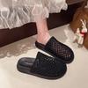 Fashion Mesh Weave Women Flats Mules Shoes Summer Platform Slippers Designer Slingback Sandals 2025 New Trends Casual Flip Flops Zapatos