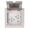 Recessed Floor Outlet 2500W 16A 2 Sockets 1 USB 1 Computer Port Embedded Floor Power Outlet