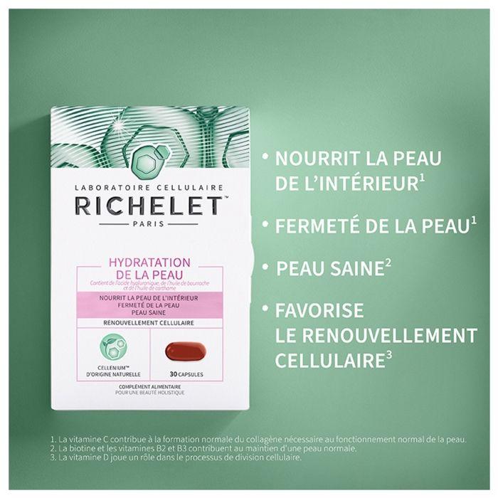 RICHELET Hydratation De La Peau, Complément Alimentaire, 30 Capsules
