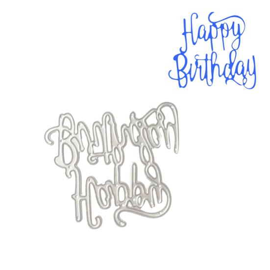 Happy Birthday Frame Cutting Die Scrapbooking Photo Album Embossing DIY Tool