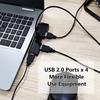 Creative USB 2.0 4 Port Hub 90°/180° Degree Rotatable USB Expansion Allocator Data Cable Adapter Connector for PC Laptop