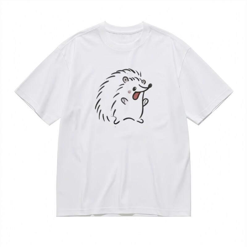 

Women sTrend Classic T-Shirt Cute Spiky Creature Tongue Out Graphic Tee 4XL