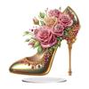 2D Flat High Heels DIY 5D DIY Diamond Art Tabletop Decorations Diamond Painting Desktop Decorations Bedroom Table Decoration
