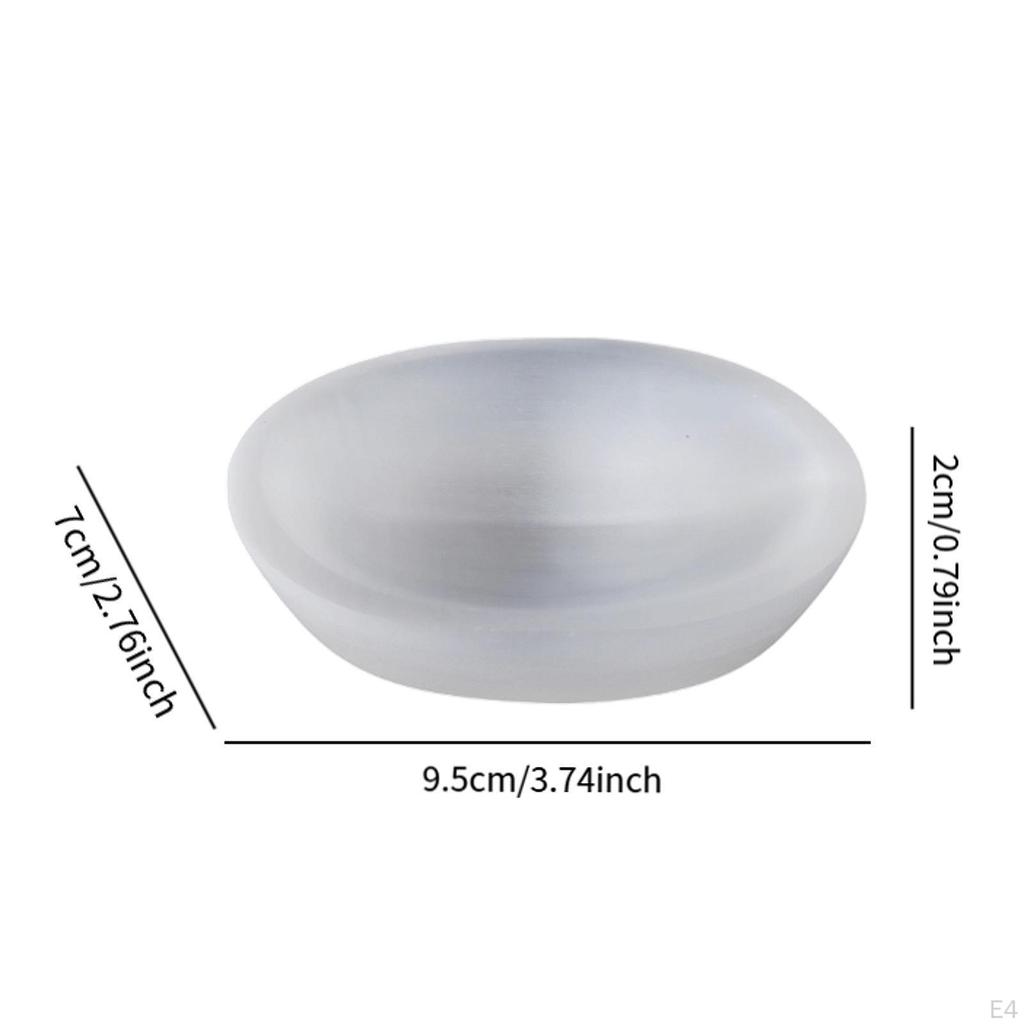 Decorative Selenite Bowl, Handmade Ornament, DIY Jewelry Stone Holder for Centerpiece, Living