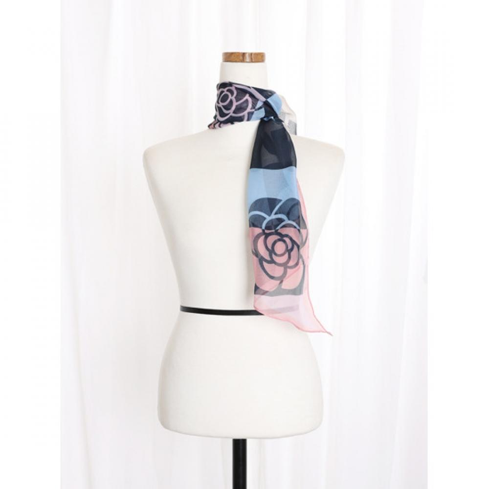 Shop Women Rose Flower Scarf Navy Drn Wsc 0835