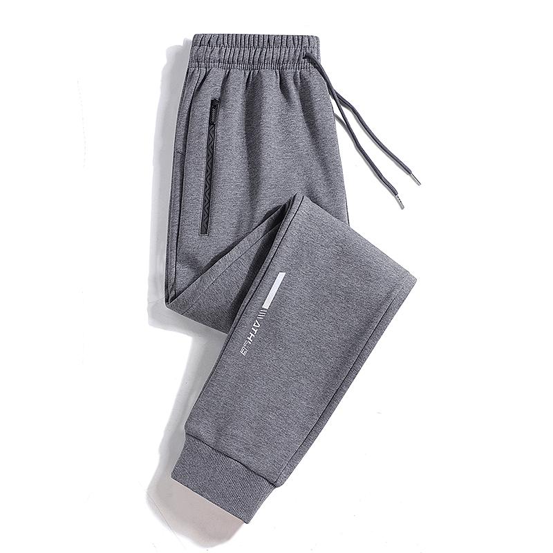 Spring Autumn Elastic Waist Loose Casual Drawstring Sweatpants Male Fashion All-match Sports Pants Men Trousers