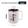304 Stainless Steel Cartoon Antibacterial Mouthwash Cup for Kids - Durable and Mildew-Resistant