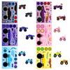6 Sheets/Pack Racing Car Decoration Stickers Monster Truck Parts Puzzle Face Change Stickers Creative Hand Collage