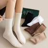 6 Pairs Of Women's Spring Mid Length Socks Boneless Snow Boots Pile Up Socks And Long Socks
