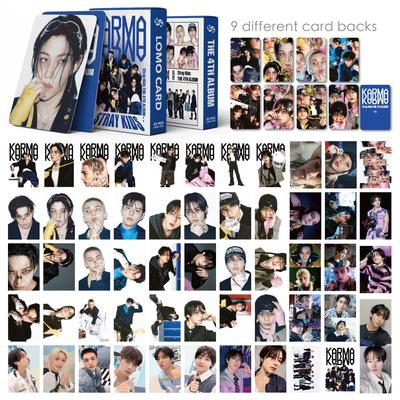 55 piezas Straykids nuevo álbum KARMA 4º periférico po tarjeta skzoo decoración de álbum tarjeta lomo conmemorativa