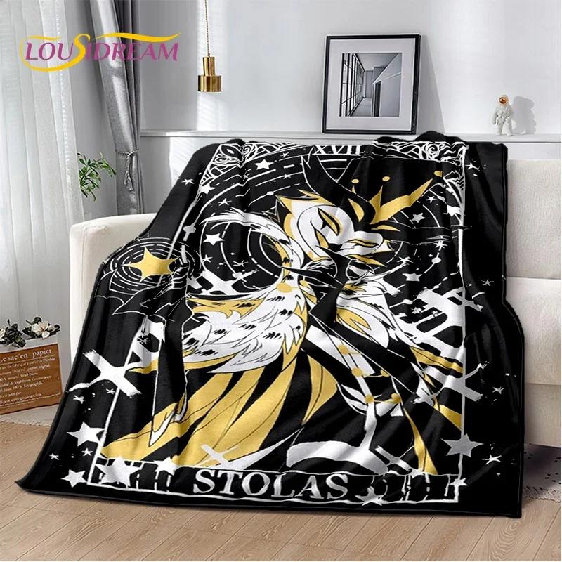 Cartoon H-Helluva Boss Blitzo H-Hazbin Hotel Soft Flannel Blanket for Bed Bedroom Sofa Picnic,Throw Blanket for Outdoors Leisure