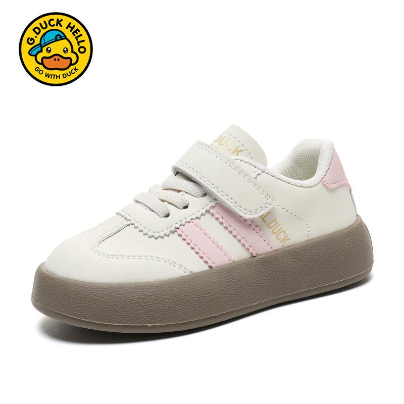 

Little yellow duck girls shoes children s moral training shoes spring and autumn 2025 new leather waterproof boys sports shoes little white shoes 25 yards, inner length 15.8cm