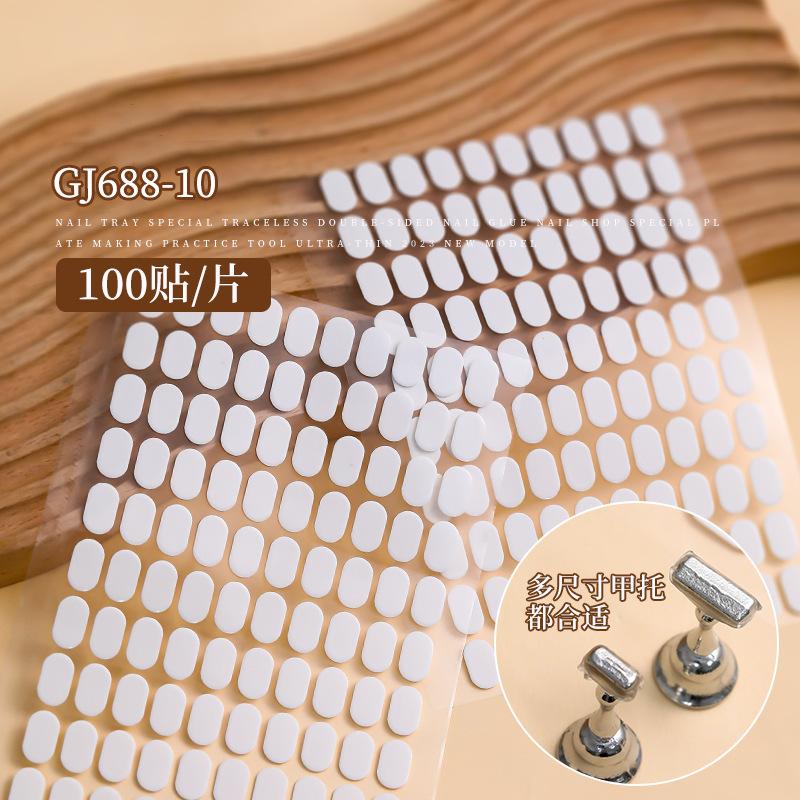 

Nail Nail Holder with Seamless Double-sided Tape, Transparent Ultra-thin Adhesive Mesh, Nail Wearing Practice Tool