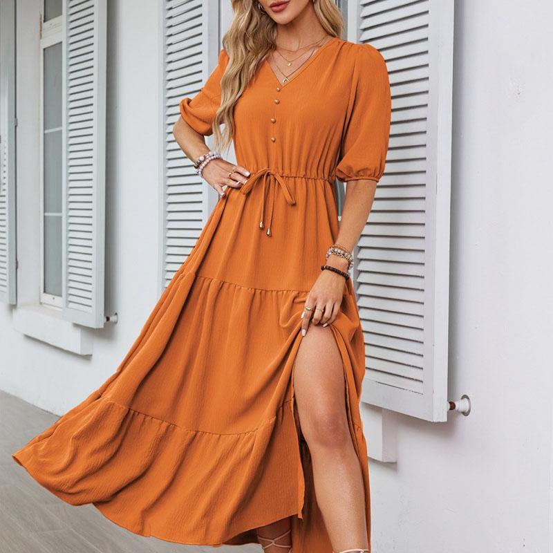 V-образный вырез на пуговицах с завязками на шнурке — фото 8