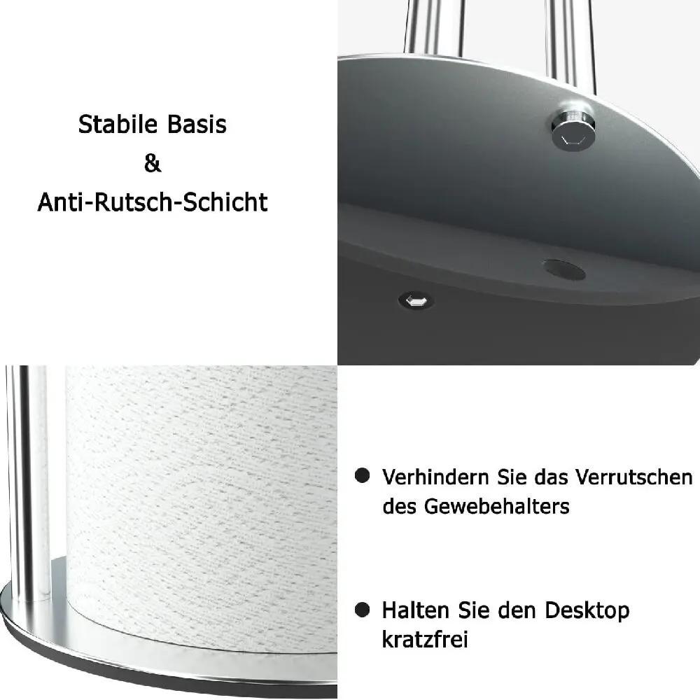 Household Stainless Steel Floor Standing Tissue Holder, Stainless Steel Standing Kitchen Toilet Paper Hanger