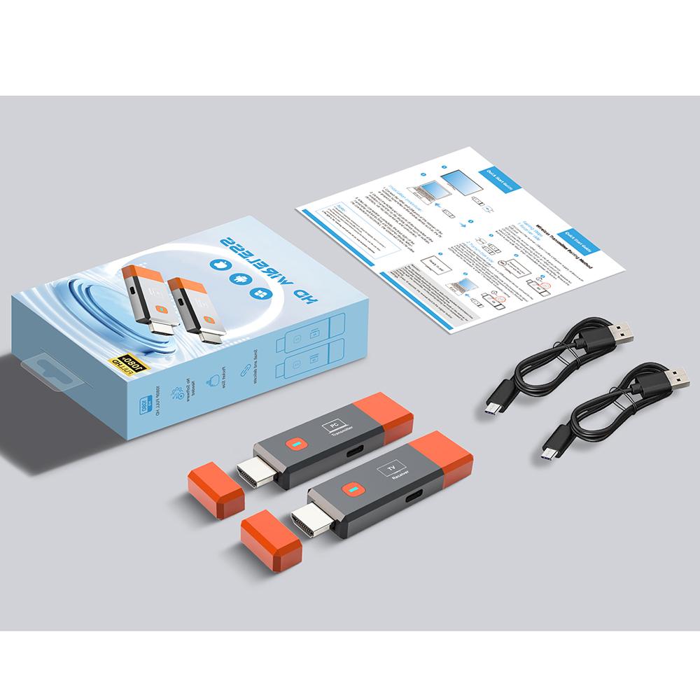 

1080P беспроводной HDMI-совместимый передатчик и приемник удлинитель комплект TV Stick Dongle адаптер 50M для ПК камеры ноутбука для проектора монитора телевизора