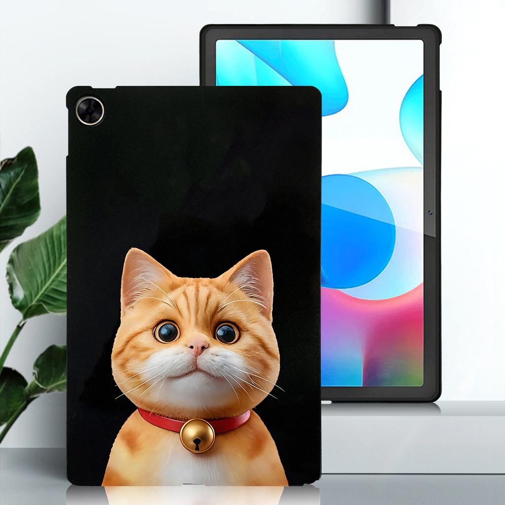 Cartoon-Welpen-Katze, weiche schwarze TPU-Schutzhülle für OPPO Realme Pad 10,4 Zoll/OPPO Realme Pad 5G, stoßfeste Tablet-Hüllen