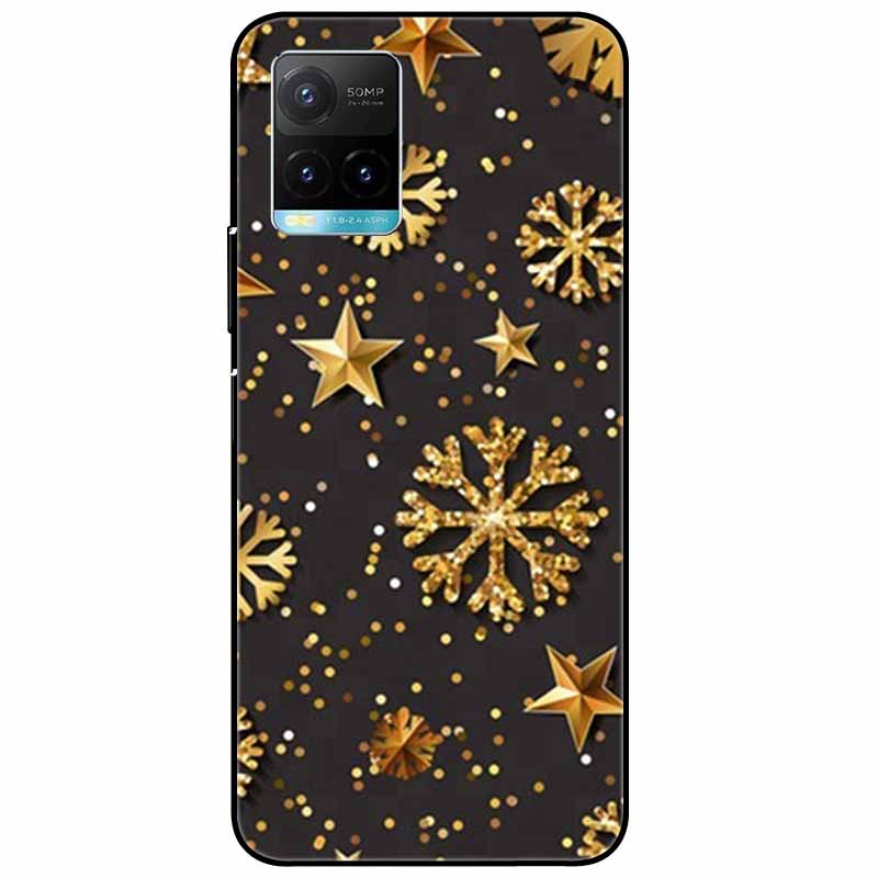 Für vivo Y33s Hülle Y 33s Silikon Weich Bemalt Katze Schwarze Hüllen für Vivo V2109 Y33S Rückseite TPU Hülle für VIVOY33s Cartoon