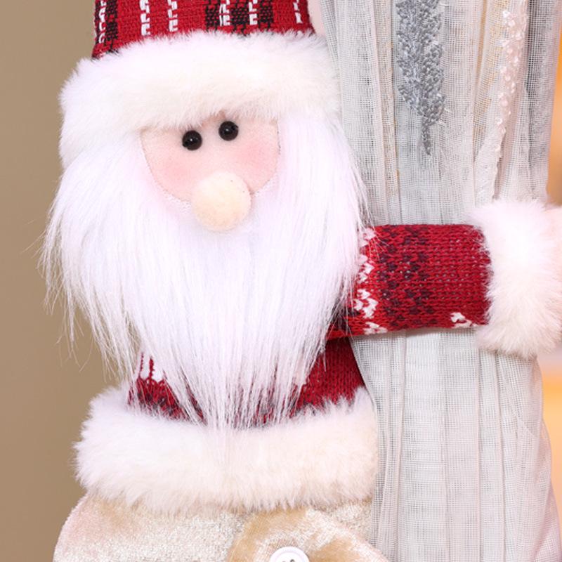 Kreative Weihnachts-Raffhalter: Schneemann & Alter Mann Cartoon Ornamente