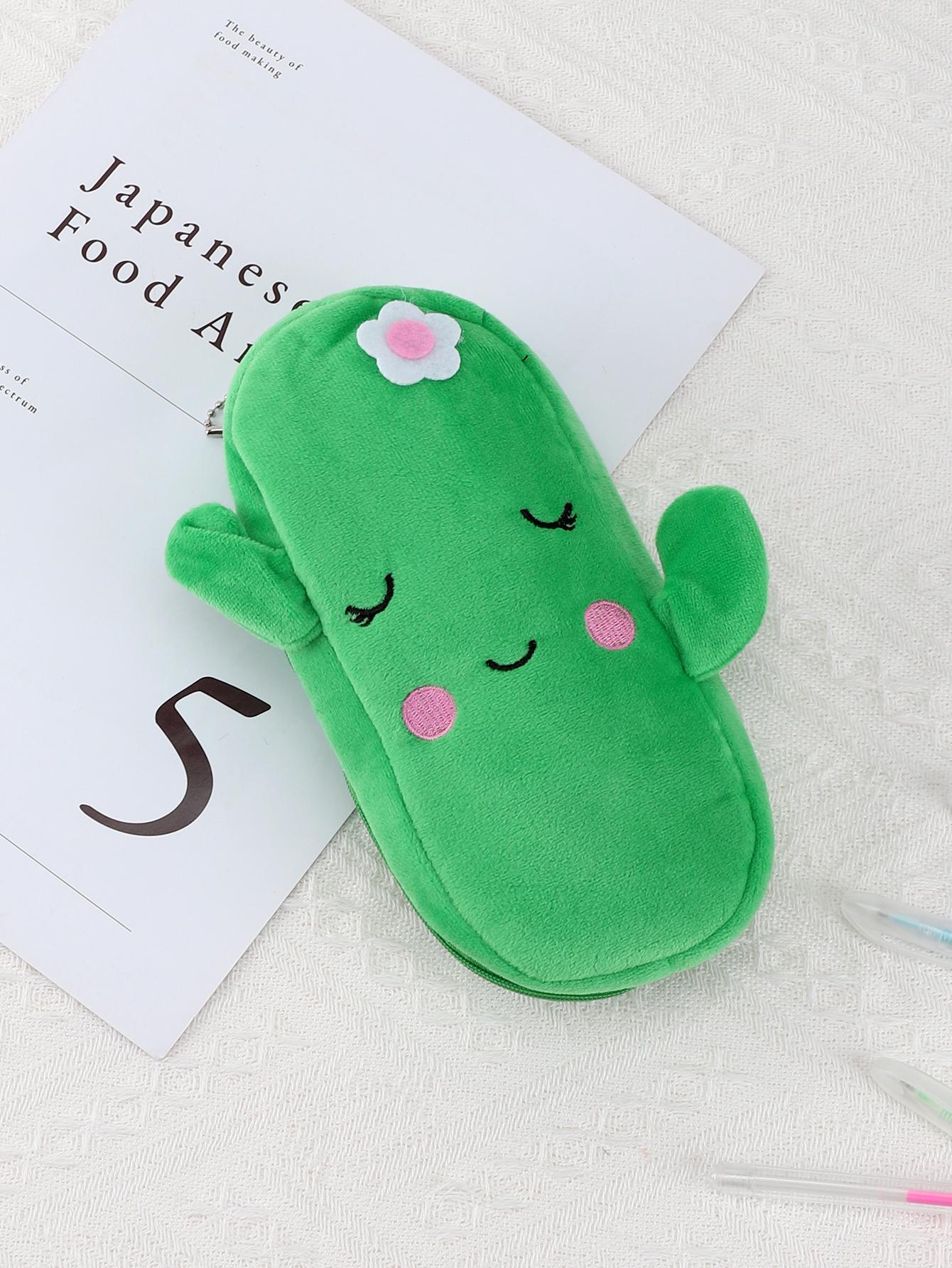 

Пенал в форме кактуса Портативный пенал большой вместимости Кавайная канцелярия Школьные принадлежности сумка для хранения пенал