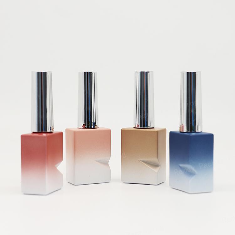 New Arrivals Cosmetic 10ml square Glass Nail Polish Containers Nail Polish Bottle With Brush for Nail Polish Care Oil 10ml bottle