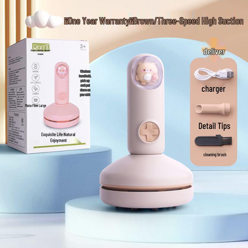 High Suction Handheld Desktop Vacuum with Eraser Crumbs Cleaner for Kids