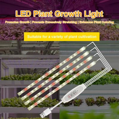 Tiras de luz LED para cultivo de plantas de interior, lámpara de cultivo similar al sol de 3000 K y roja para hidroponía