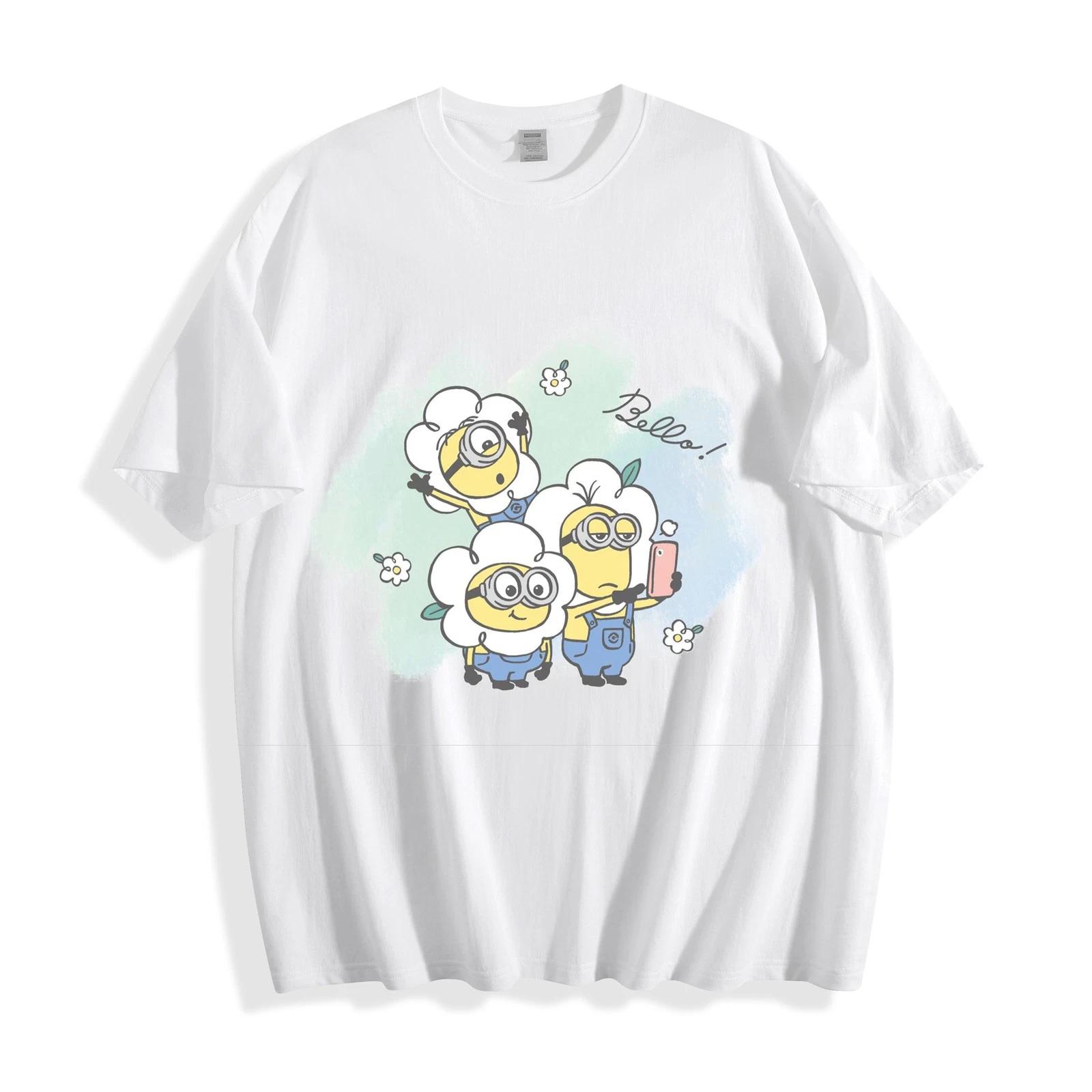 Minions Flower Selfie Tee - Despicable Me Cute Hello Banana T-Shirt XXXXL