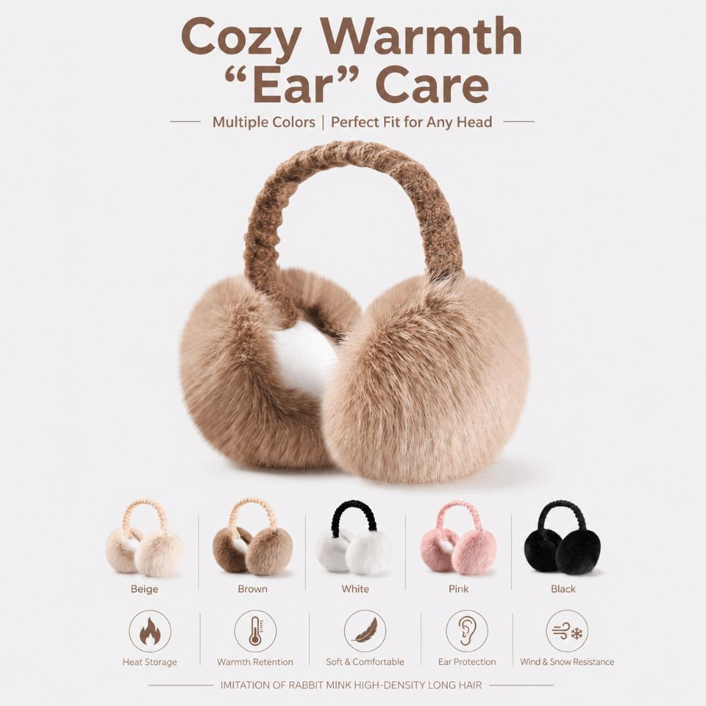 Folding Winter Earmuffs Faux Fur Ear Warmer Fashion Earflap Protection for Men Women