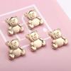 Métal Populaire pour Vêtement, Sac Couture Forme d'Ours Or Accessoires Vêtements Bouton Décor Boutons DIY