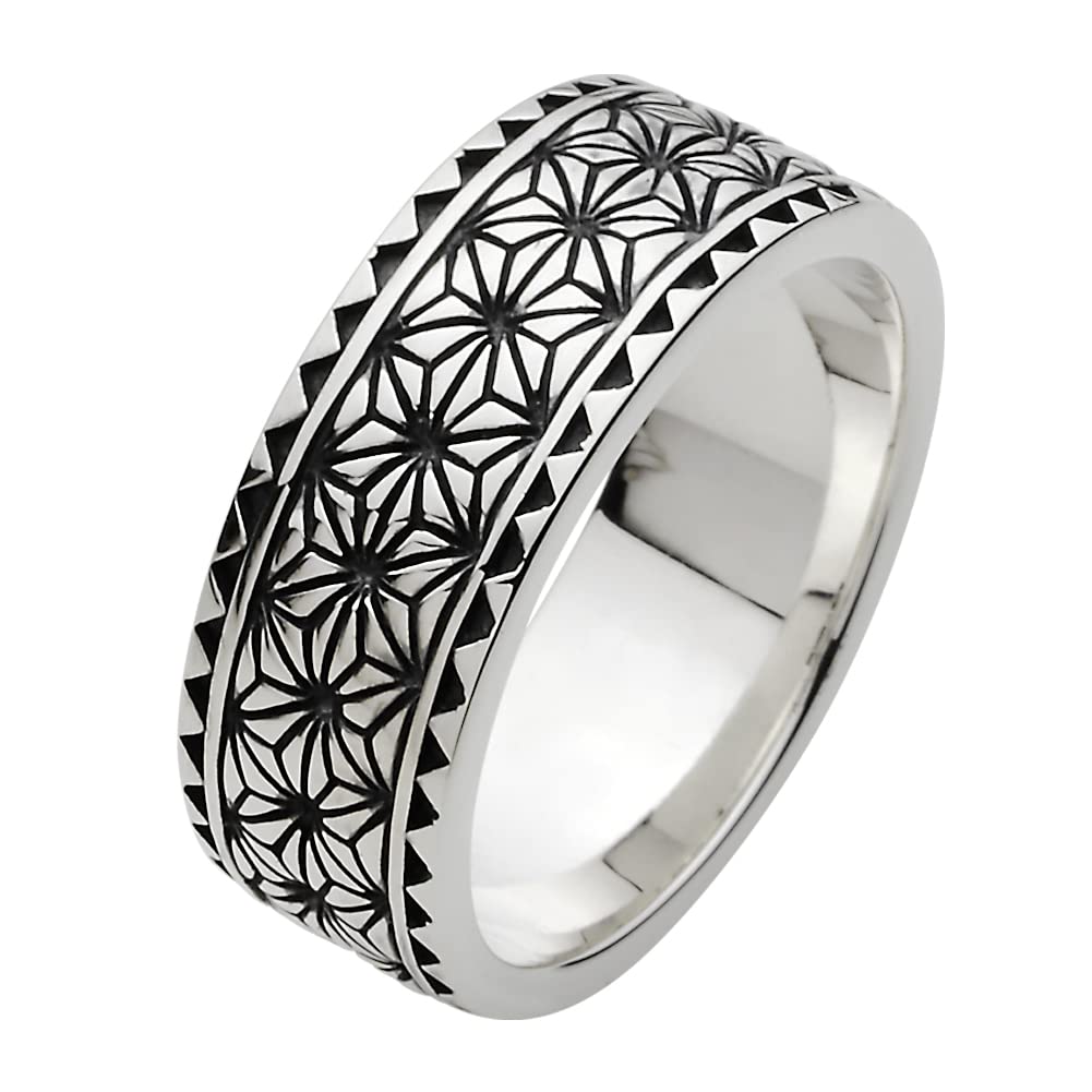 

Hemp Leaf Pattern Ring 925 Silver fr0456 23 [Figmart] [Silver Accessories] No.