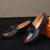 Men Loafer Handmade Retro Double Monk Buckle Straps Casual Shoes Men Moccasins for Men Leather Flat Shoes