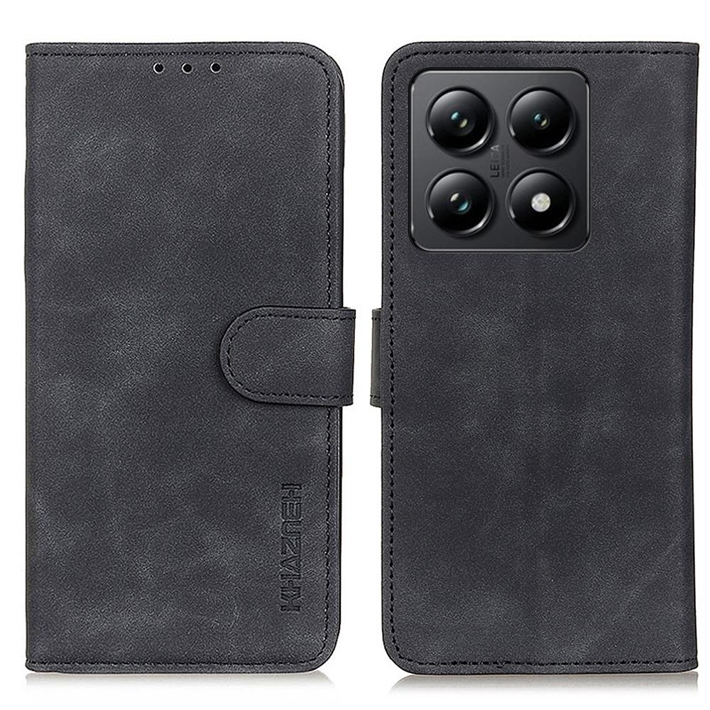 KHAZNEH For Xiaomi 14T Case Retro PU Leather Wallet Stand Phone Cover
