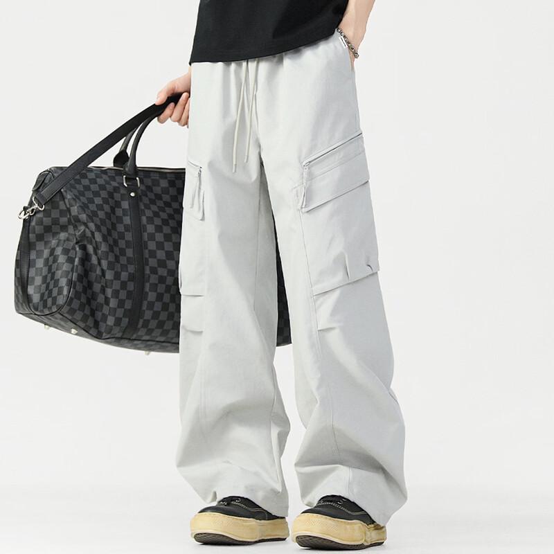 Fingercroxxit Men's Loose Fit Cargo Workwear Pants