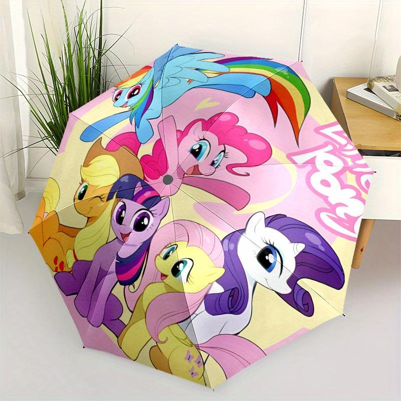 1pc My Little Pony Friendship Automatic Umbrella with Folding Feature - Compact Travel Umbrella, Perfect Gift for Birthday, Christmas, Valentine's Da