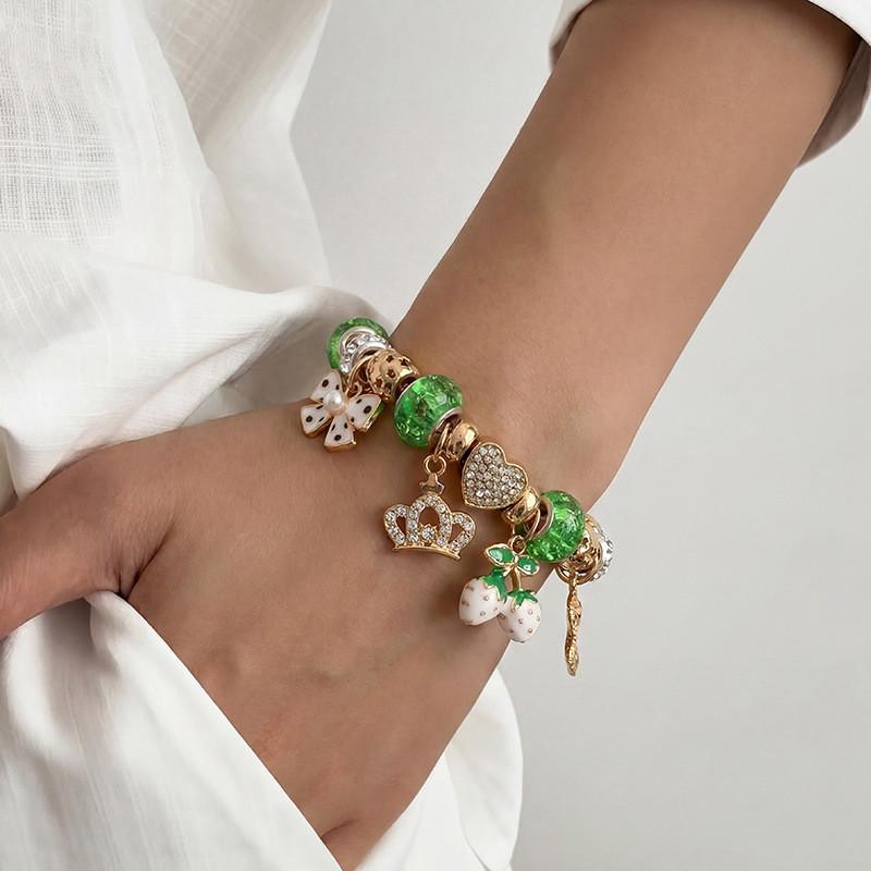 Bracciale Corona di Fiori Estiva da Spiaggia per Donna con Accenti di Conchiglie per la Vacanza