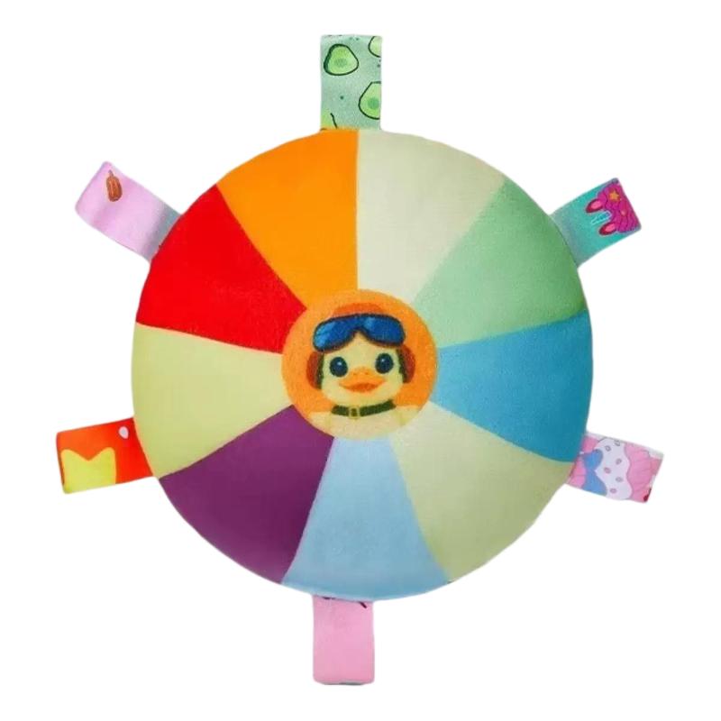 Squeaky Plush Dog Flying Disc Interactive Training Chew Toy Teething Cleaning Soft Pet Toy For Dogs Outdoor Interactive Play