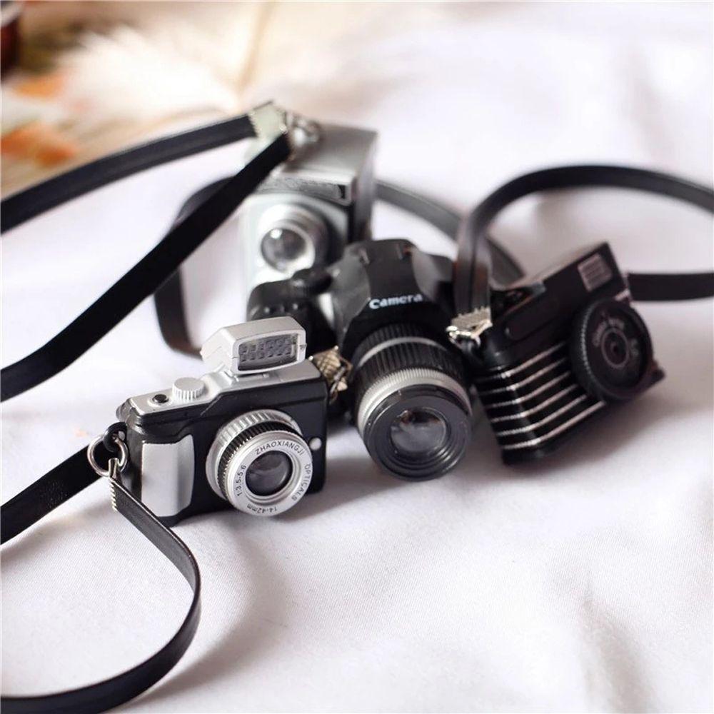 Retro 1/6 Doll Dollhouse Miniature Camera Doll SLR Camera Mini Doll Camera Miniature Digital Camera