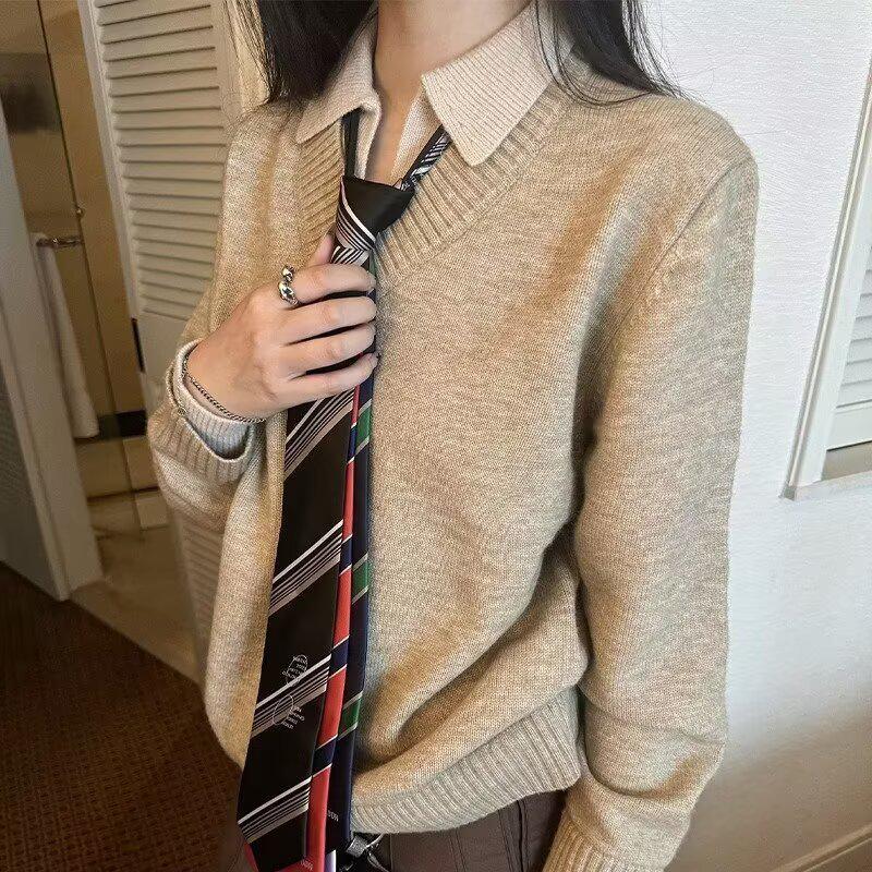 Men s Retro Creative Autumn/Winter Sweater - Trendy, Casual, Versatile, Loose-Fit Knitwear for Couples M