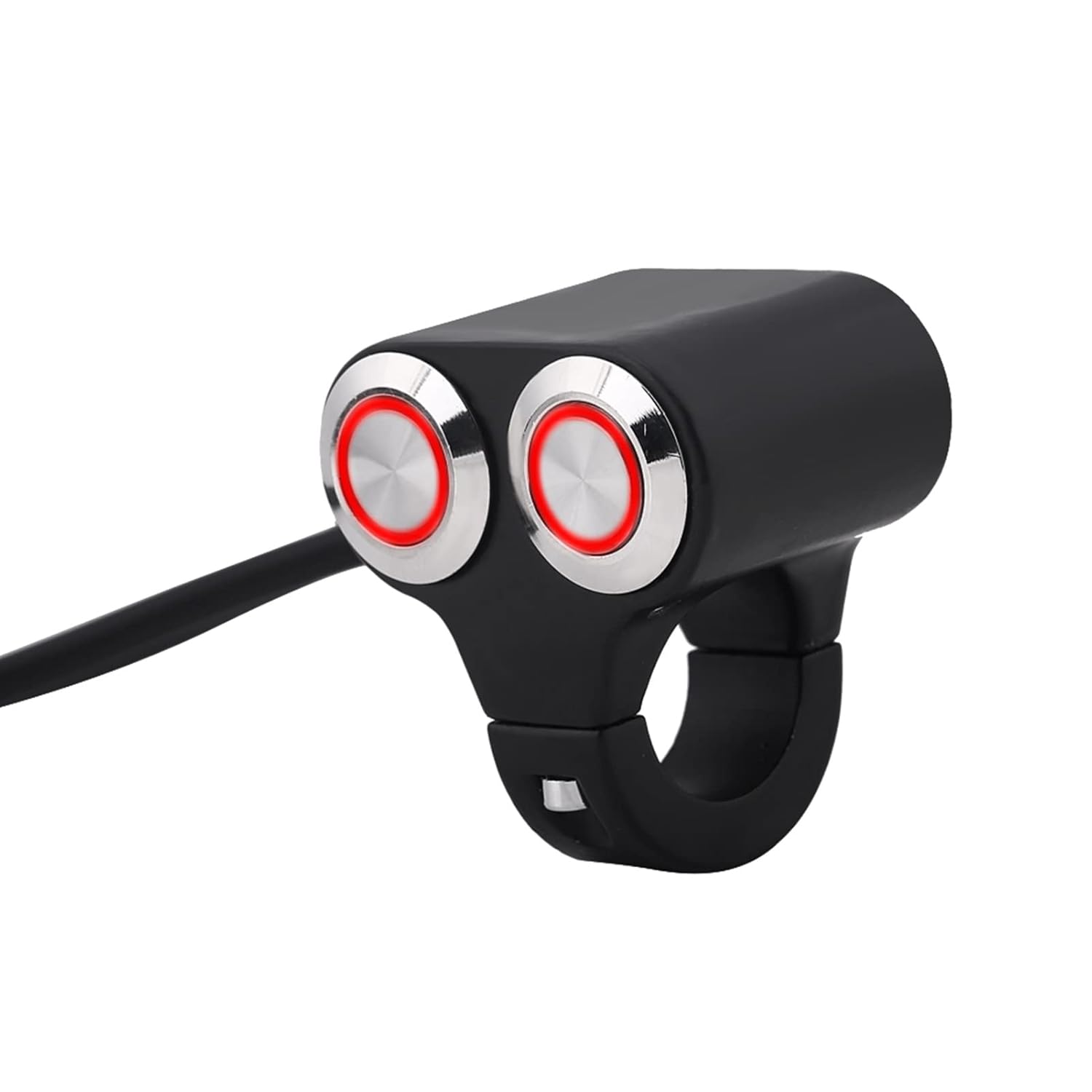7/8inch 22mm Motorcycle Switch Handlebar, Motorbike Handlebar On/Off Grip Switches Brake Fog Headlight Handle Self-Return/Manual-Return Switch(B: